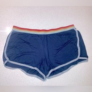 Vintage Y2K Lucky Brand Navy & Rainbow shorts 🍀 🌈